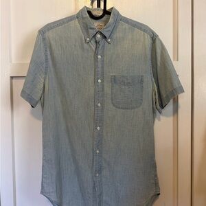 J.Crew Short-Sleeve Light Blue Chambray Button-Down Shirt